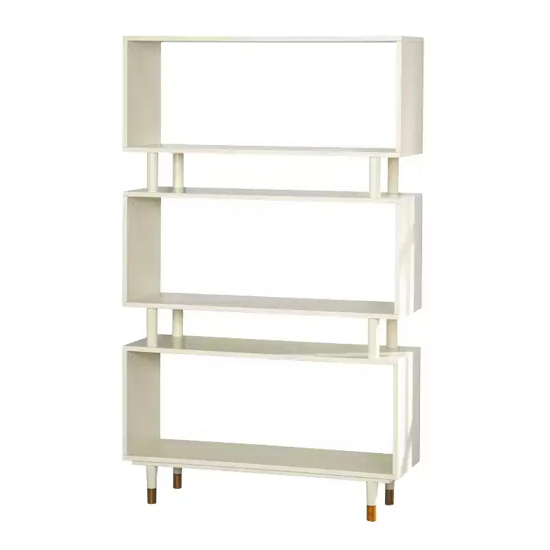 Buylateral Margo Mid Century Modern 3 Open Shelves Bookshelf