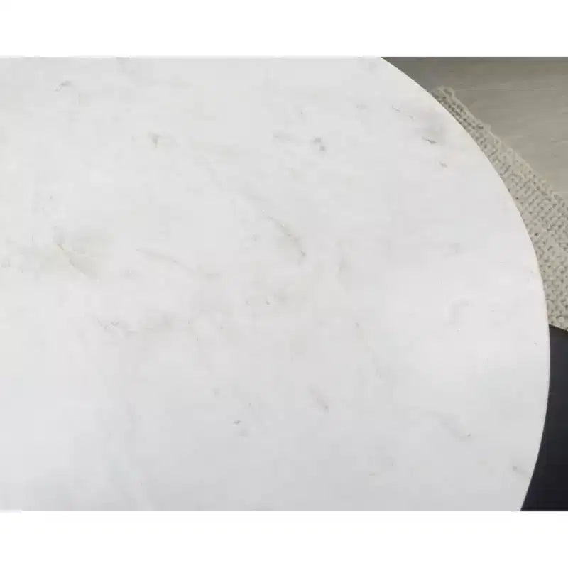 Carolina Living 40 Zaha Round Marble Top Dining Table