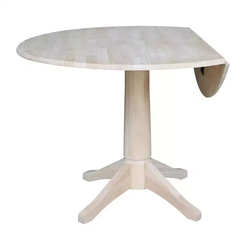 International Concepts Alexandra Round Dual Drop Leaf Pedestal Extendable Dining Table