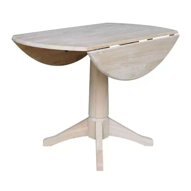 International Concepts Alexandra Round Dual Drop Leaf Pedestal Extendable Dining Table