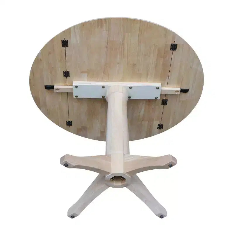 International Concepts Alexandra Round Dual Drop Leaf Pedestal Extendable Dining Table