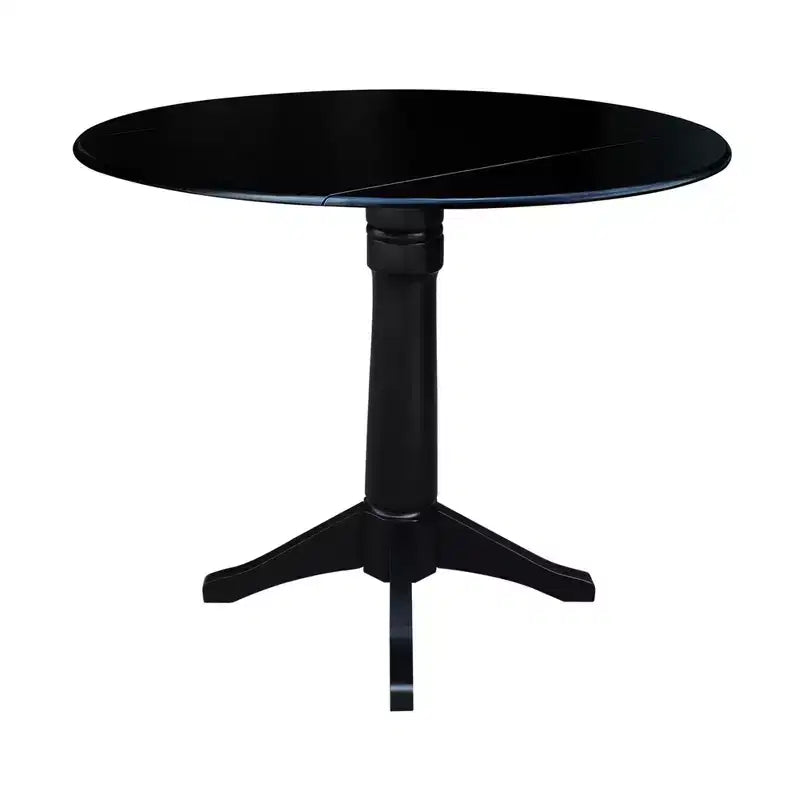 International Concepts Alexandra Round Dual Drop Leaf Pedestal Extendable Dining Table