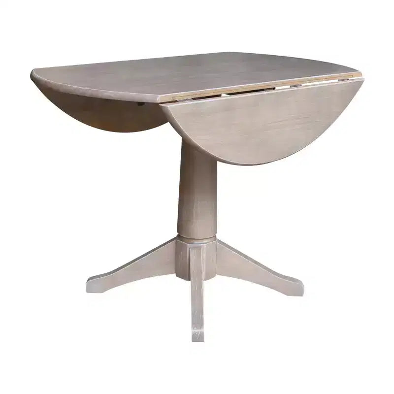 International Concepts Alexandra Round Dual Drop Leaf Pedestal Extendable Dining Table