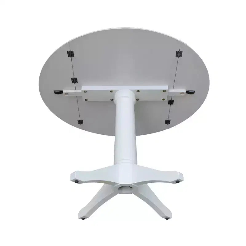 International Concepts Alexandra Round Dual Drop Leaf Pedestal Extendable Dining Table