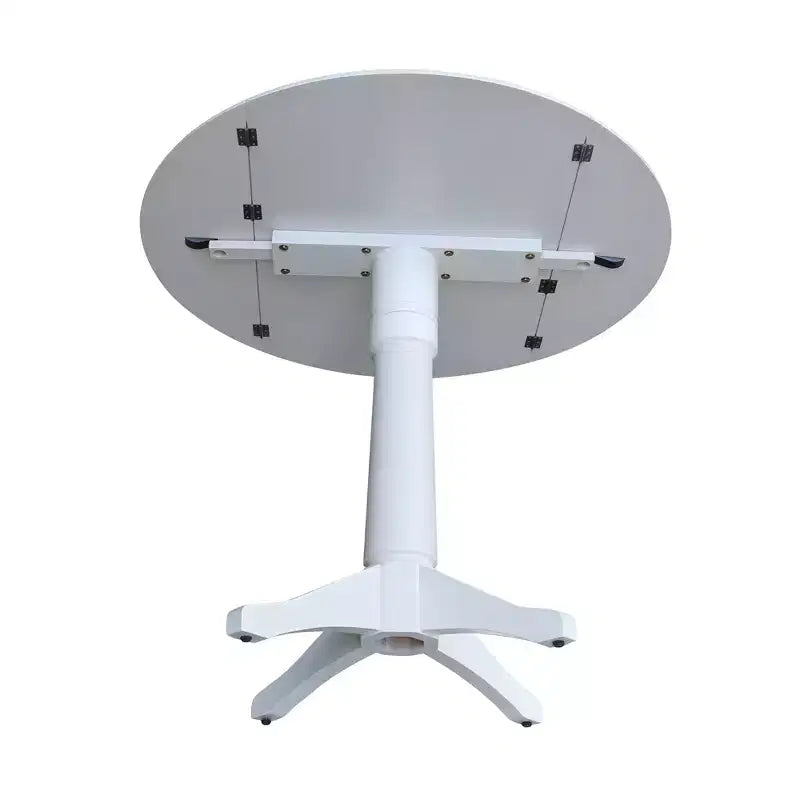 International Concepts Alexandra Round Dual Drop Leaf Pedestal Extendable Dining Table