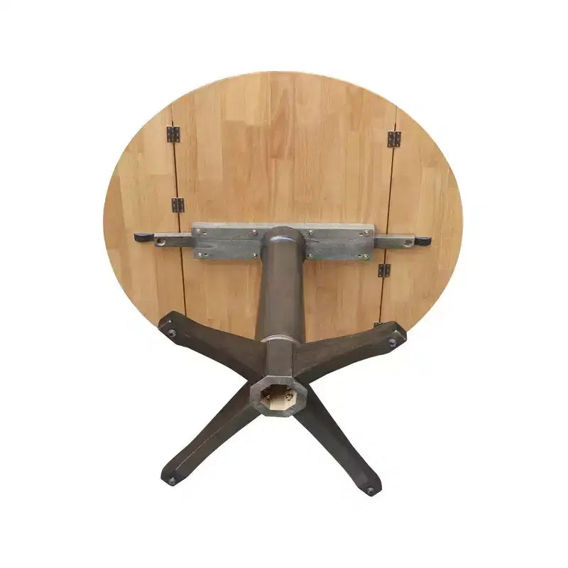 International Concepts Alexandra Round Dual Drop Leaf Pedestal Extendable Dining Table