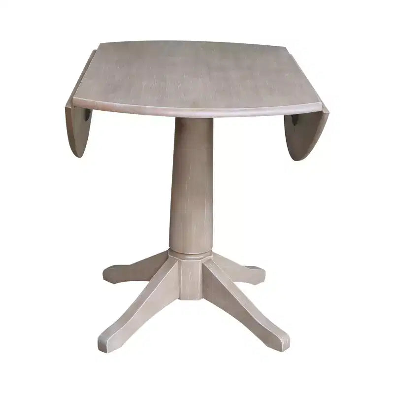 International Concepts Alexandra Round Dual Drop Leaf Pedestal Extendable Dining Table