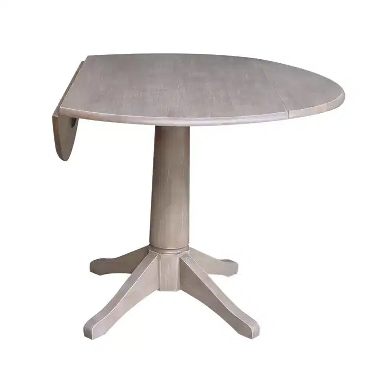 International Concepts Alexandra Round Dual Drop Leaf Pedestal Extendable Dining Table