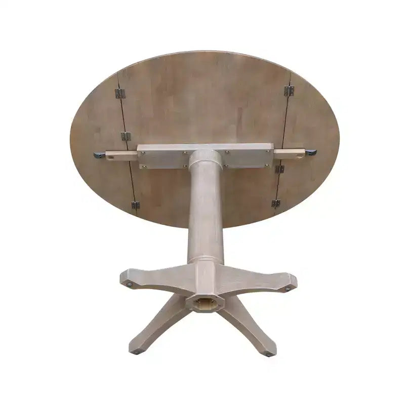 International Concepts Alexandra Round Dual Drop Leaf Pedestal Extendable Dining Table
