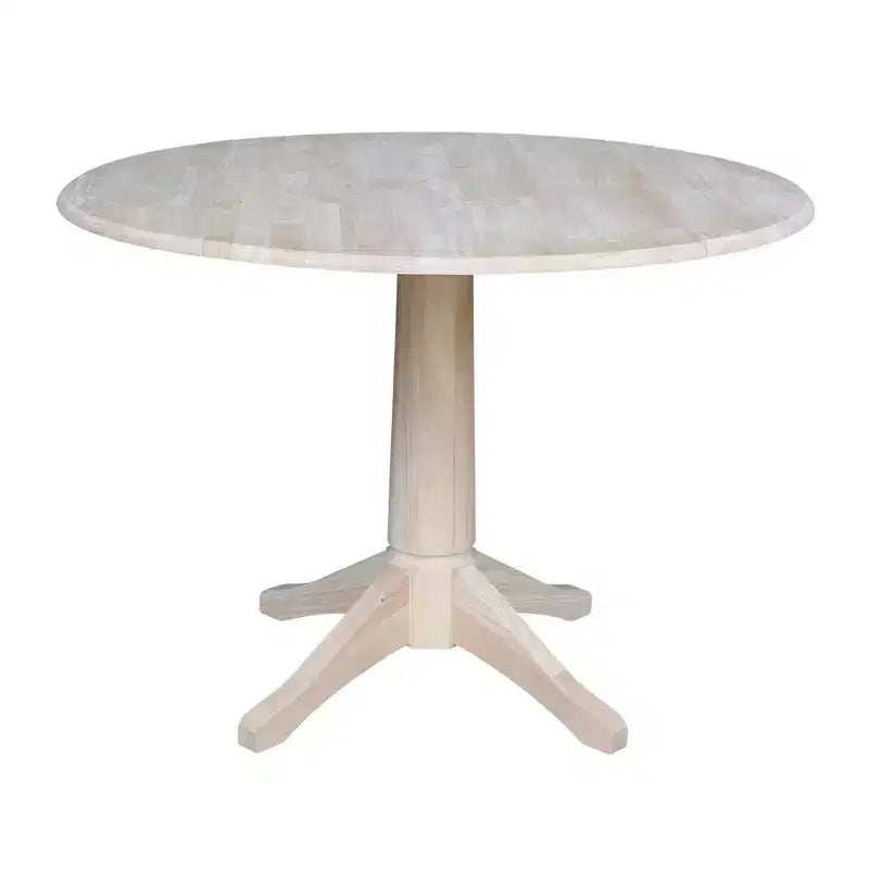 International Concepts Alexandra Round Dual Drop Leaf Pedestal Extendable Dining Table