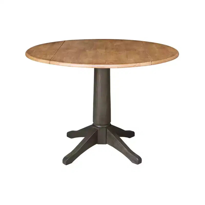 International Concepts Alexandra Round Dual Drop Leaf Pedestal Extendable Dining Table
