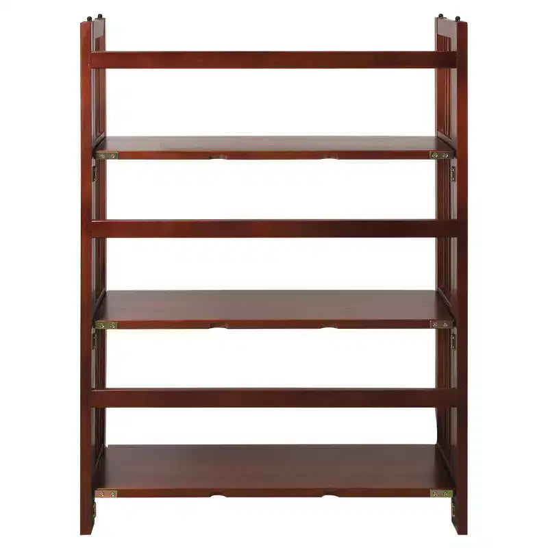 38 Folding 3 Tier Bookshelf Stackable - Flora Home