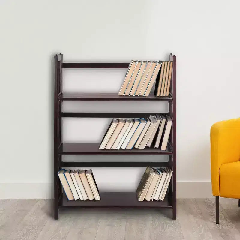 38 Folding 3 Tier Bookshelf Stackable - Flora Home
