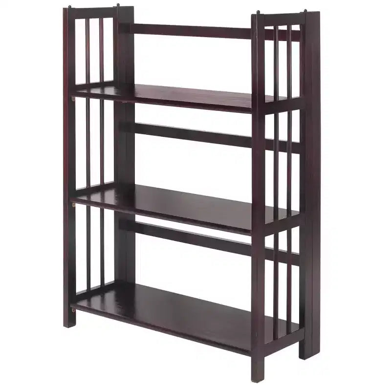 38 Folding 3 Tier Bookshelf Stackable - Flora Home