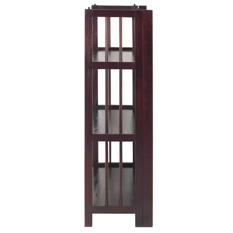 38 Folding 3 Tier Bookshelf Stackable - Flora Home