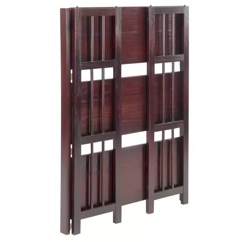38 Folding 3 Tier Bookshelf Stackable - Flora Home