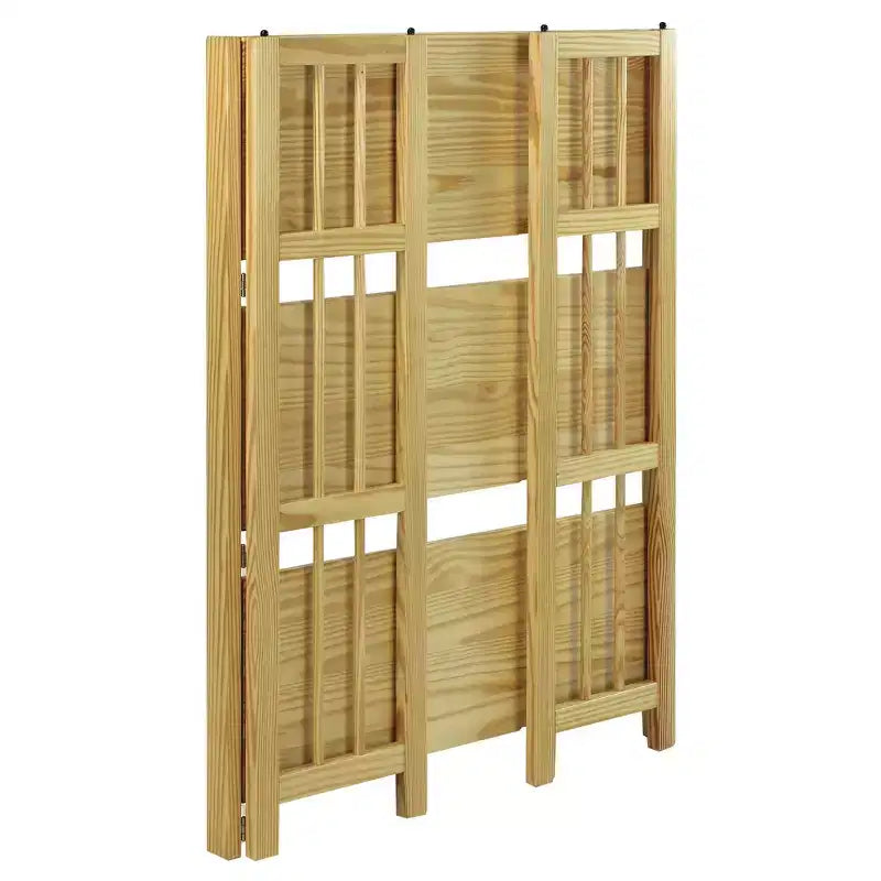 38 Folding 3 Tier Bookshelf Stackable - Flora Home
