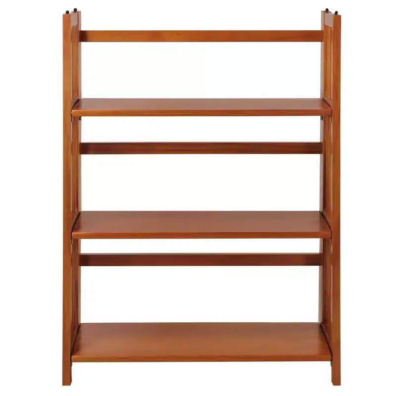 38 Folding 3 Tier Bookshelf Stackable - Flora Home