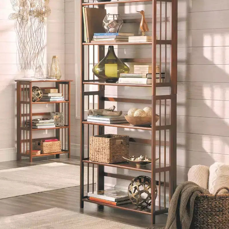 38 Folding 3 Tier Bookshelf Stackable - Flora Home