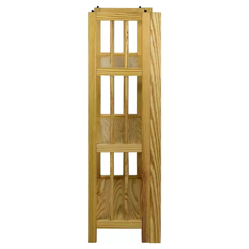 38 Folding 3 Tier Bookshelf Stackable - Flora Home
