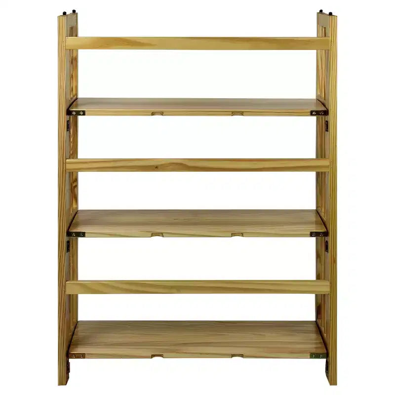 38 Folding 3 Tier Bookshelf Stackable - Flora Home