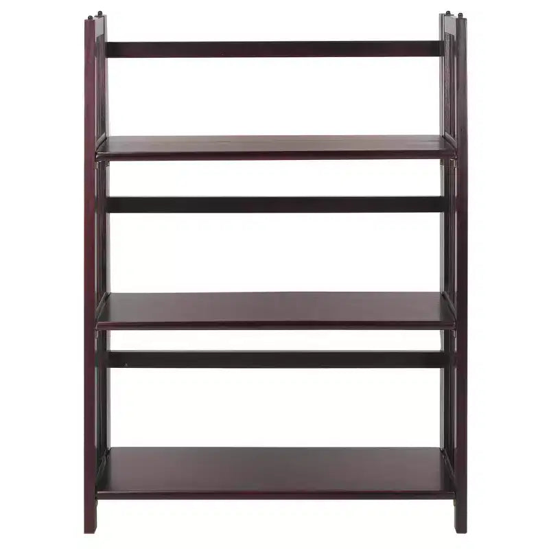 38 Folding 3 Tier Bookshelf Stackable - Flora Home