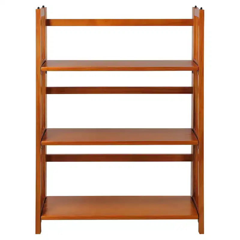 38 Folding 3 Tier Bookshelf Stackable - Flora Home