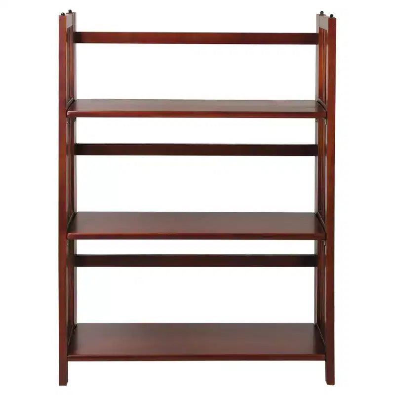 38 Folding 3 Tier Bookshelf Stackable - Flora Home