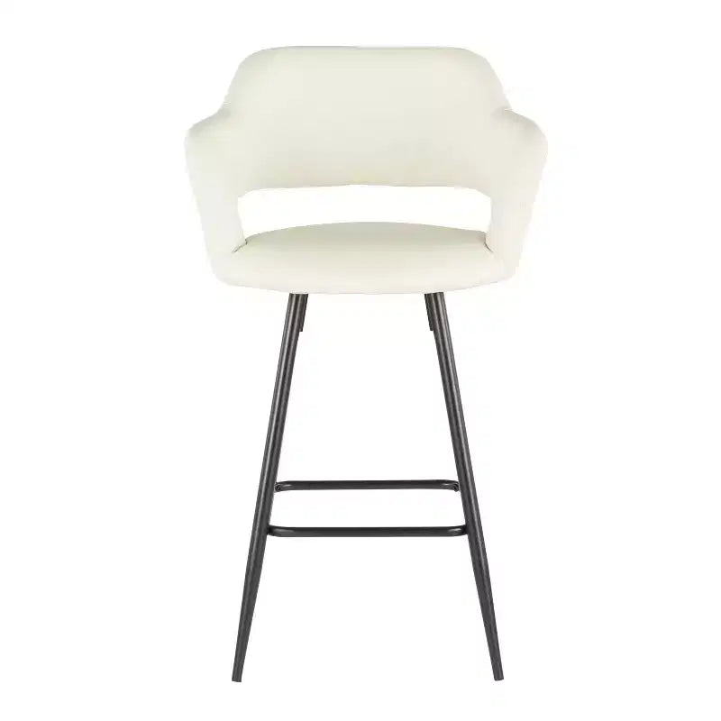 Set of 2 Margarite Contemporary Counter Height Barstool Faux Leather - LumiSource