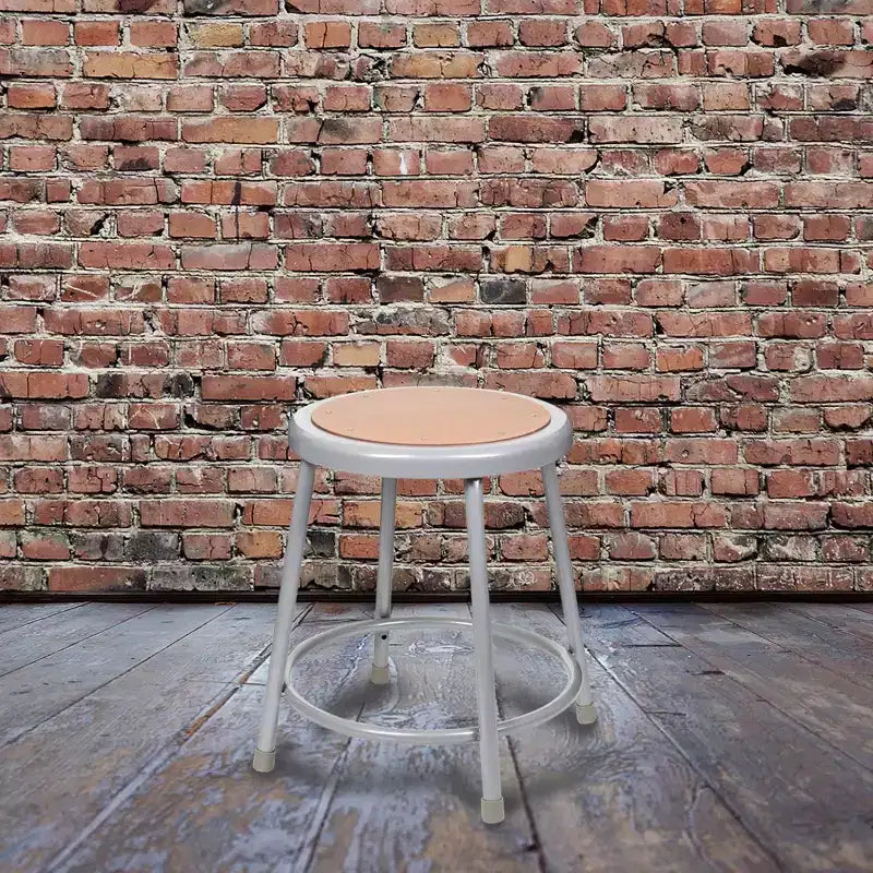 2pk Heavy Duty Steel Barstool Gray - Hampden Furnishings