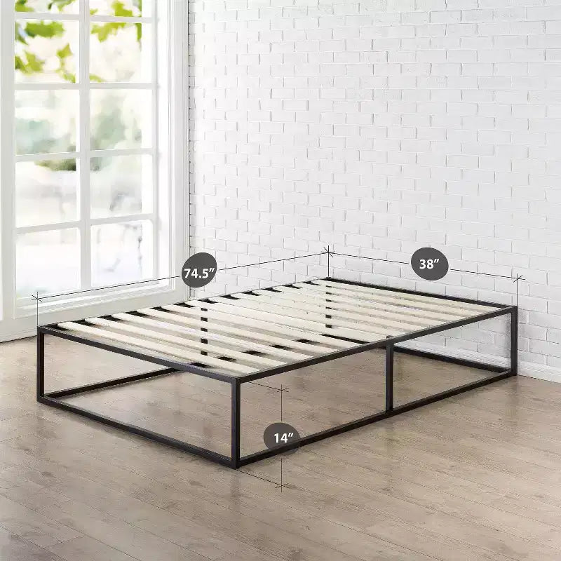 14 Joseph Platform Bed Frame Black - Zinus