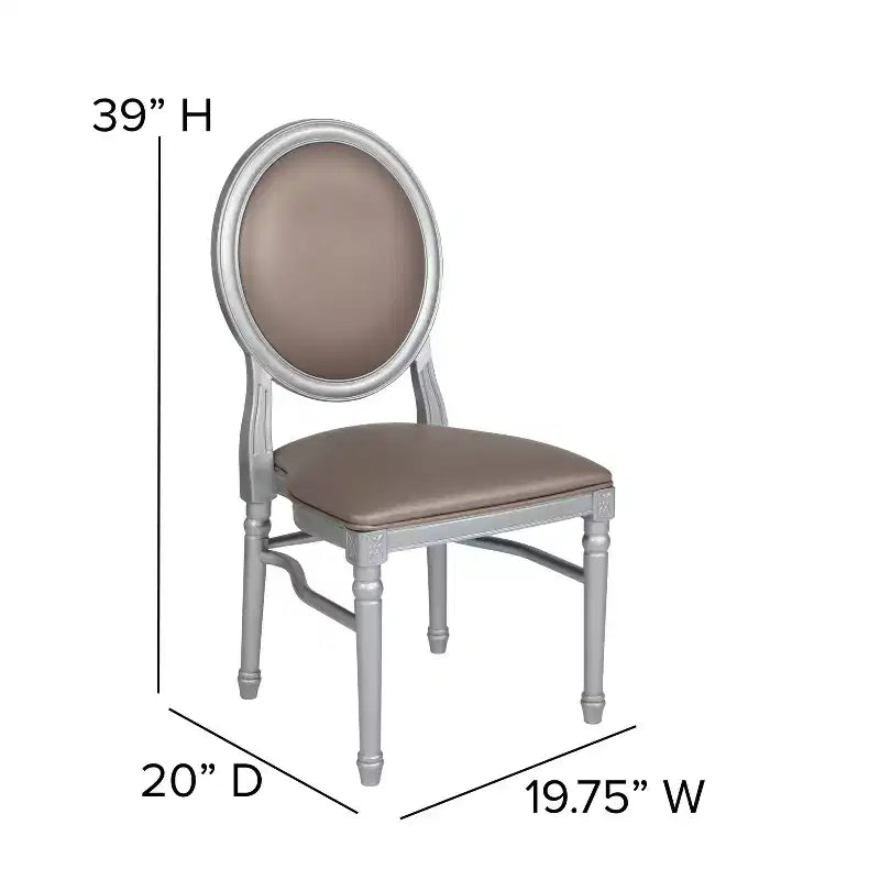 Flash Furniture HERCULES Series 900 lb. Capacity King Louis Dining Side Chair