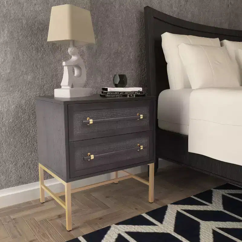Sophia 2 Drawer Nightstand - Hopper Studio