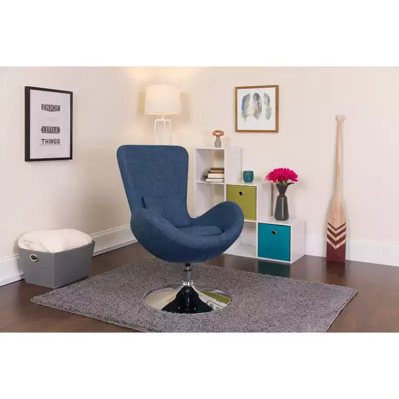 Flash Furniture Egg Series Side Reception Chair with Bowed Seat