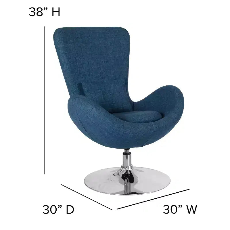 Flash Furniture Egg Series Side Reception Chair with Bowed Seat