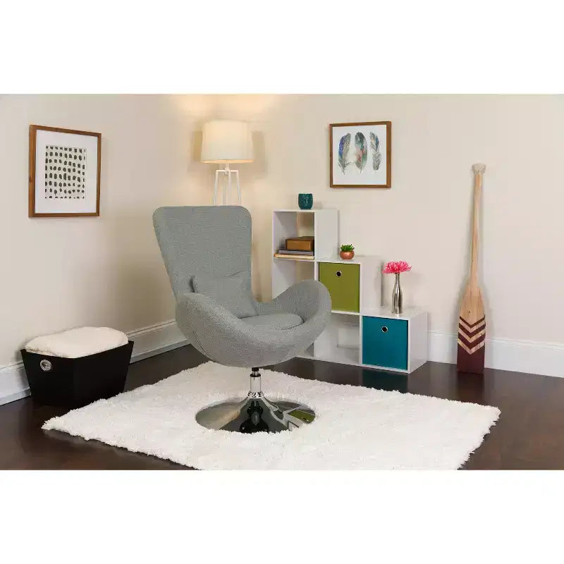 Flash Furniture Egg Series Side Reception Chair with Bowed Seat