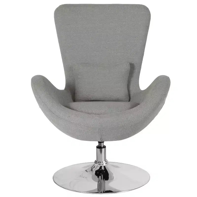 Flash Furniture Egg Series Side Reception Chair with Bowed Seat