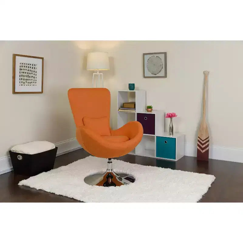 Flash Furniture Egg Series Side Reception Chair with Bowed Seat