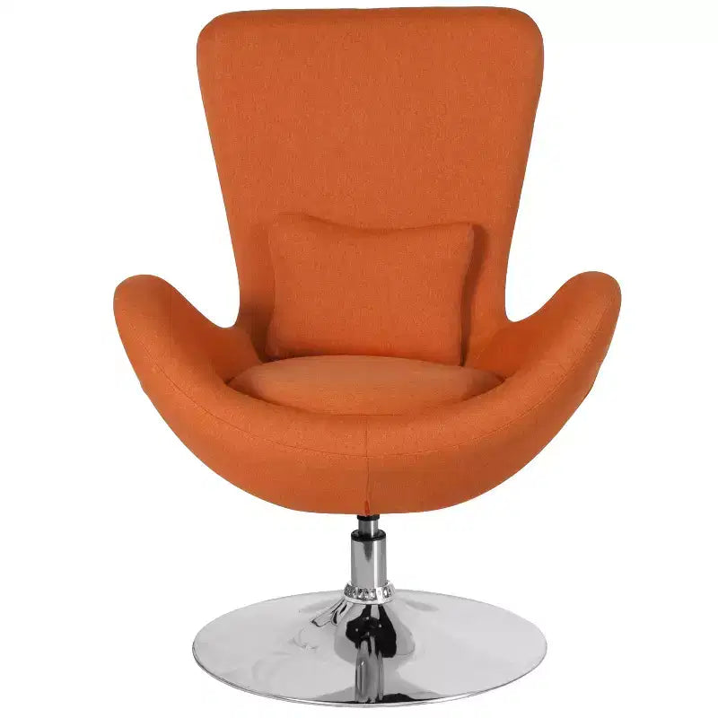 Flash Furniture Egg Series Side Reception Chair with Bowed Seat