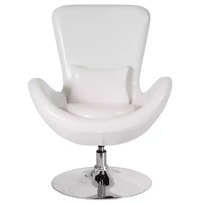 Flash Furniture Egg Series Side Reception Chair with Bowed Seat